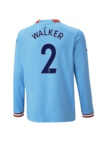 Manchester City Kyle Walker #2 Voetbaltruitje Thuis tenue 2022-23 Lange Mouw